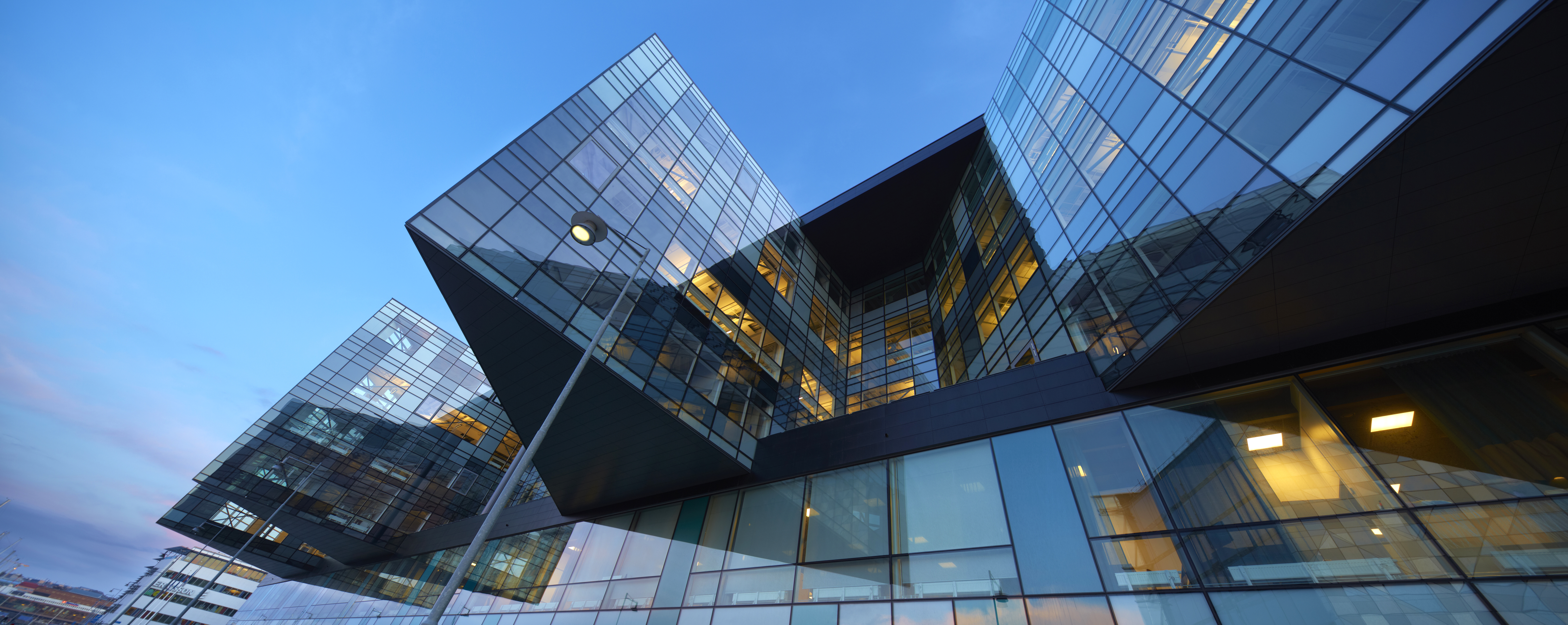 Glasfasaden på Lindholmen Science Park.